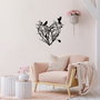 Wallity Bush Hearth - 468 Escultura de Pared de Metal Negra